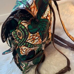 Africana Print Backpack